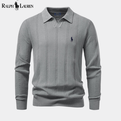 Ꮢalph Lauren™ Långärmad Stickad V-ringad Polotröja