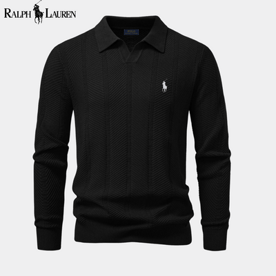 Ꮢalph Lauren™ Långärmad Stickad V-ringad Polotröja